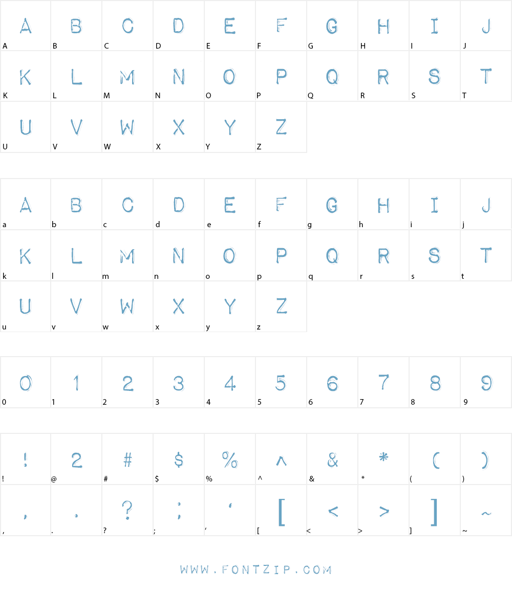 Impact Label Font Character